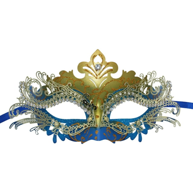 Mens And Womens Masquerade With Rhinestone Chain Carnival Decoration Suitable For Party