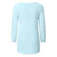 thumbnail image 7 of Mohiass Women's Fashionable Long Sleeve Pullovers Loose Fluffy Fuzzy Jumper Sweater Sky Blue L, 7 of 7