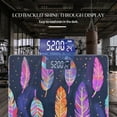 thumbnail image 3 of High Precision Body Weight Scale Smart Bathroom Scales with Large LCD Display(400lbs),Decorative for Bedroom-Pattern Of Colorful Feathers With Boho Patterns, 3 of 4