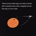 thumbnail image 4 of Uxcell 1.17 inch Round Plastic Tags Tear Proof Waterproof Price Tags with Tie 25 Pcs Orange, 4 of 5
