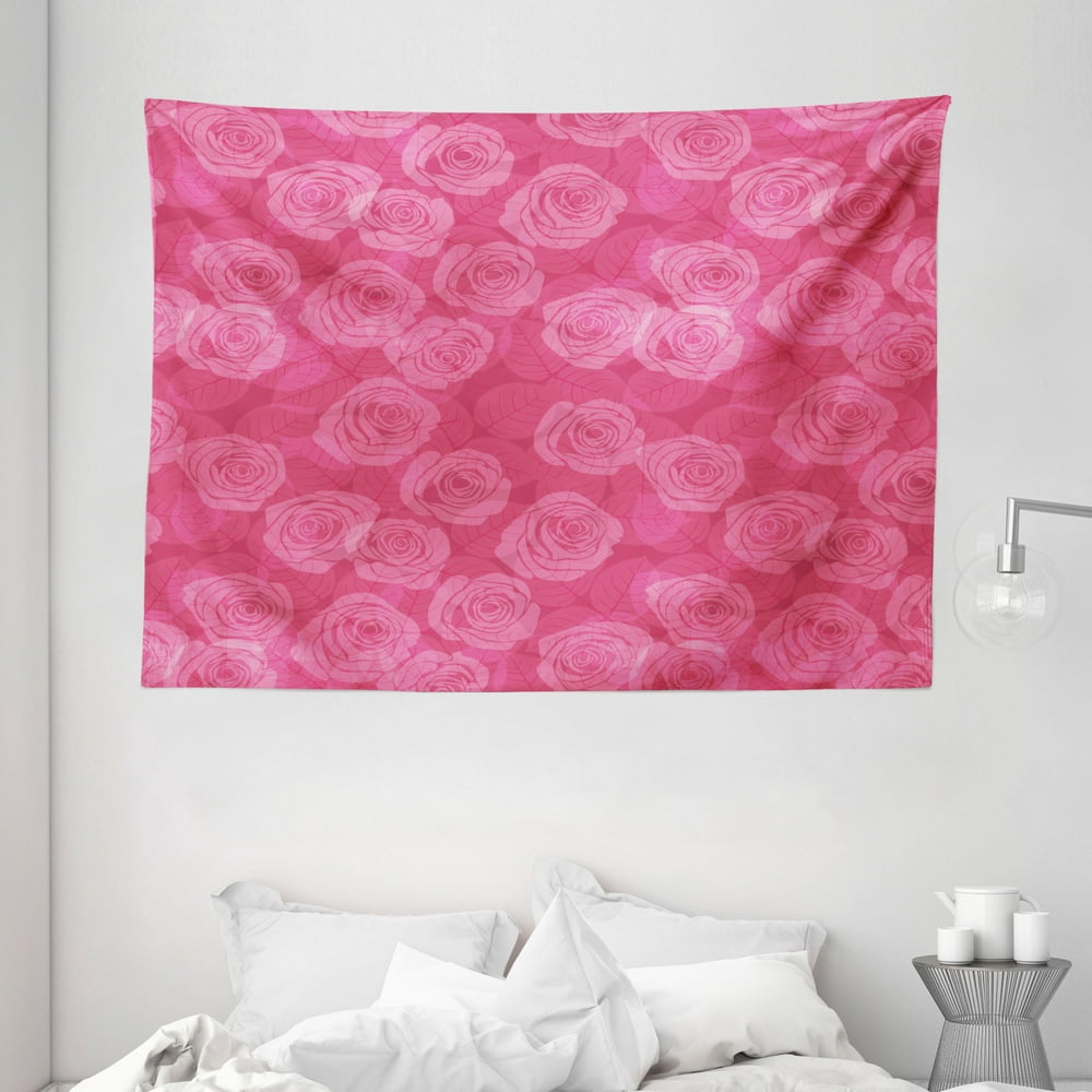 Rose Tapestry, Shades of Pink with Gentle Seasonal Flora Romance Love ...