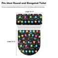 thumbnail image 5 of Renewold Comfortable Toilet Tank Cover Toilet Christmas Dust Cover Set of 2 Colorful Lights Snowflake Toilet Lid Cover Round for Bathroom Elongated Lid Cover, 5 of 6