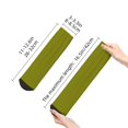 thumbnail image 4 of Rateoe Olive Pattern Quarter Crew Socks,Toe Seamed Ankle Socks,Cotton Cushioned Breathable Athletic Crew Sports Socks, 4 of 7