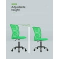 thumbnail image 2 of BestOffice Mesh Office Chair, Ergonomic Lumbar Support Without Arms Adjustable Swivel for Men, Green, 2 of 7