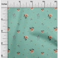 thumbnail image 2 of oneOone Polyester Spandex Turquoise Blue Fabric Floral Craft Projects Decor Fabric Printed By The Yard 56 Inch Wide, 2 of 4