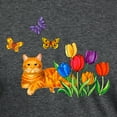 thumbnail image 3 of CafePress - Orange Cat In Tulips Men's Deluxe T Shirt - Mens Tri-blend T-Shirt, 3 of 4