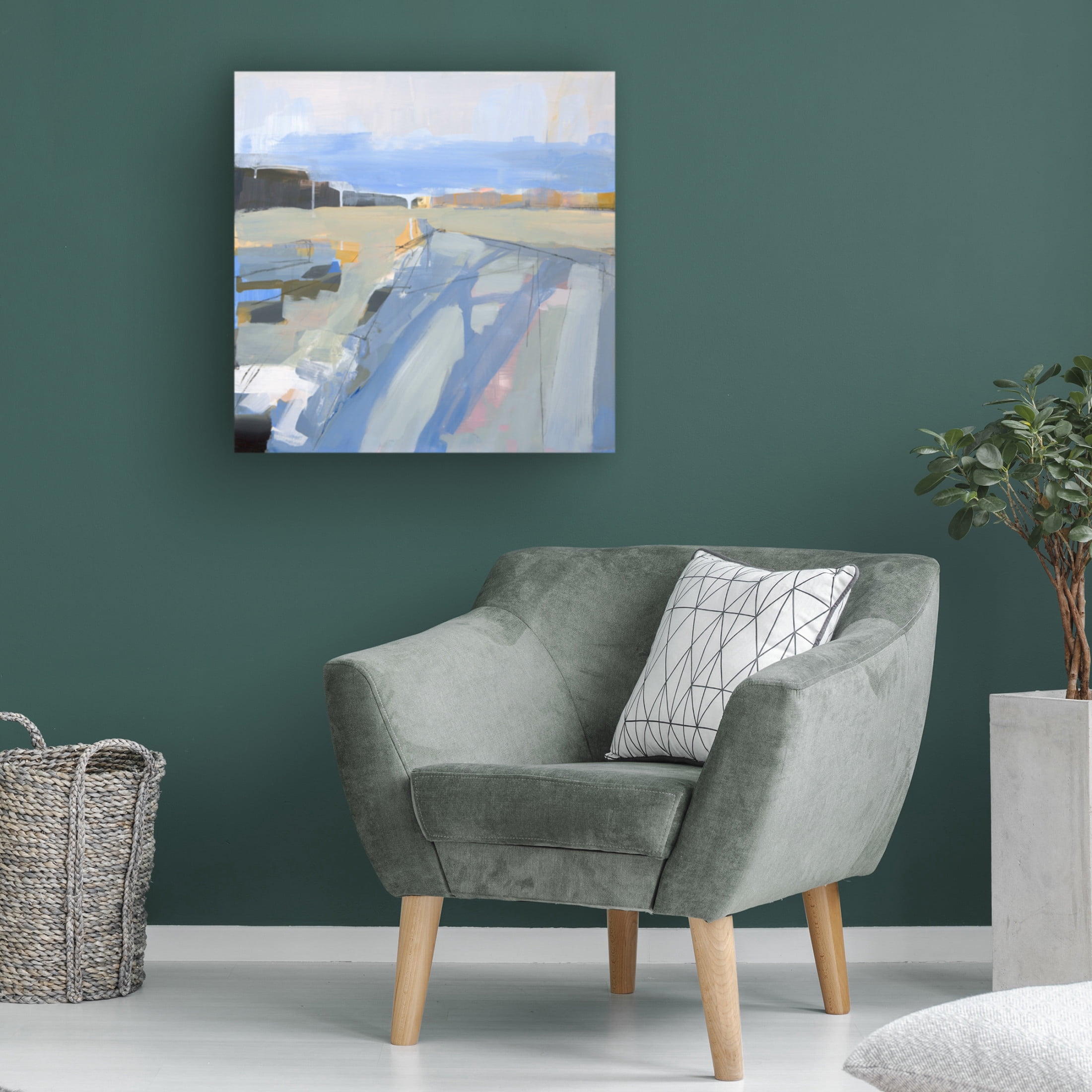 Canvas Wall Art - Kathleen Robbins 'Snow Melt Rowley Mass' Wall Art for Living Room, Bedroom, or Office Décor by Trademark Fine Art - 35 x 35 Inches