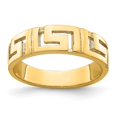 thumbnail image 1 of 14K Yellow Gold Greek Key Band w/ Tapered Shank Ring, 1 of 1