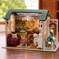 thumbnail image 4 of Casa de muñecas de madera para niños y niñas Juguetes de Tmvgtek bloques de construcción de modelo de cubierta de polvo musical hecho a mano, 4 of 5