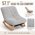 thumbnail image 3 of LEGAHOME Oversized Rocking Accent Chair Indoor, 41.3in Papasan Rocking Lounge Chair for Adults with Corduroy Cushion, Plush Reading Nook Chair for Living Room, Solid Wood Base, Light Grey, 3 of 8