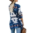 thumbnail image 2 of Bohemian Print Women Loose Casual Sweater Cardigan Coat, 2 of 4