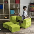 thumbnail image 4 of Jaxx Zipline Causeuse Modulaire pour Enfants et Ottomans, Lime, 4 of 8