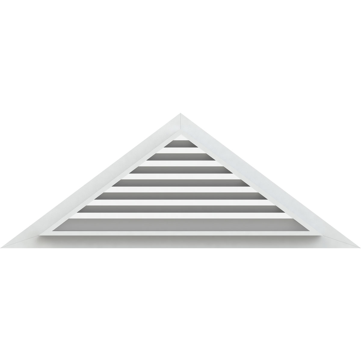 Ekena Millwork 36"W x 15"H Triangle Gable Vent (49 3/4"W x 20 3/4"H Frame Size) 10/12 Pitch Functional, PVC Gable Vent with 1" x 4" Flat Trim Frame - image 4 of 14