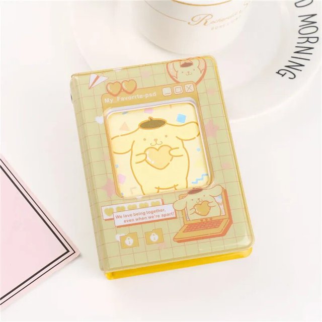 Sanrio-álbum de fotos Kawaii de 3 pulgadas para niños, Tarjetero con colgante, Kuromi minitarjetas de Hello Kitty, regalo de juguete