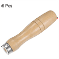 thumbnail image 7 of 6pcs Wooden File Handle Round Hole Ergonomic Handles with Metal Collar for 8inch Files, 7 of 7