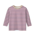 thumbnail image 3 of CCRFTGI Shirts for Kids Girls Size 7 3/4 Length Sleeve Cute Striped T-Shirt Tween Girls Trendy Clothes Round Neck Tee Shirts Casual Fall Spring Tee Tops Pink 5-6 Years, 3 of 4