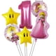 thumbnail image 5 of Juego de globos con números de la princesa Peach de Disney, globos de aluminio, suministros para fiesta de cumpleaños, globos de Peach, decoración para baby shower, 5 of 5