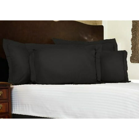 Harmony Lane Classic Tailored Pillow Sham King Black