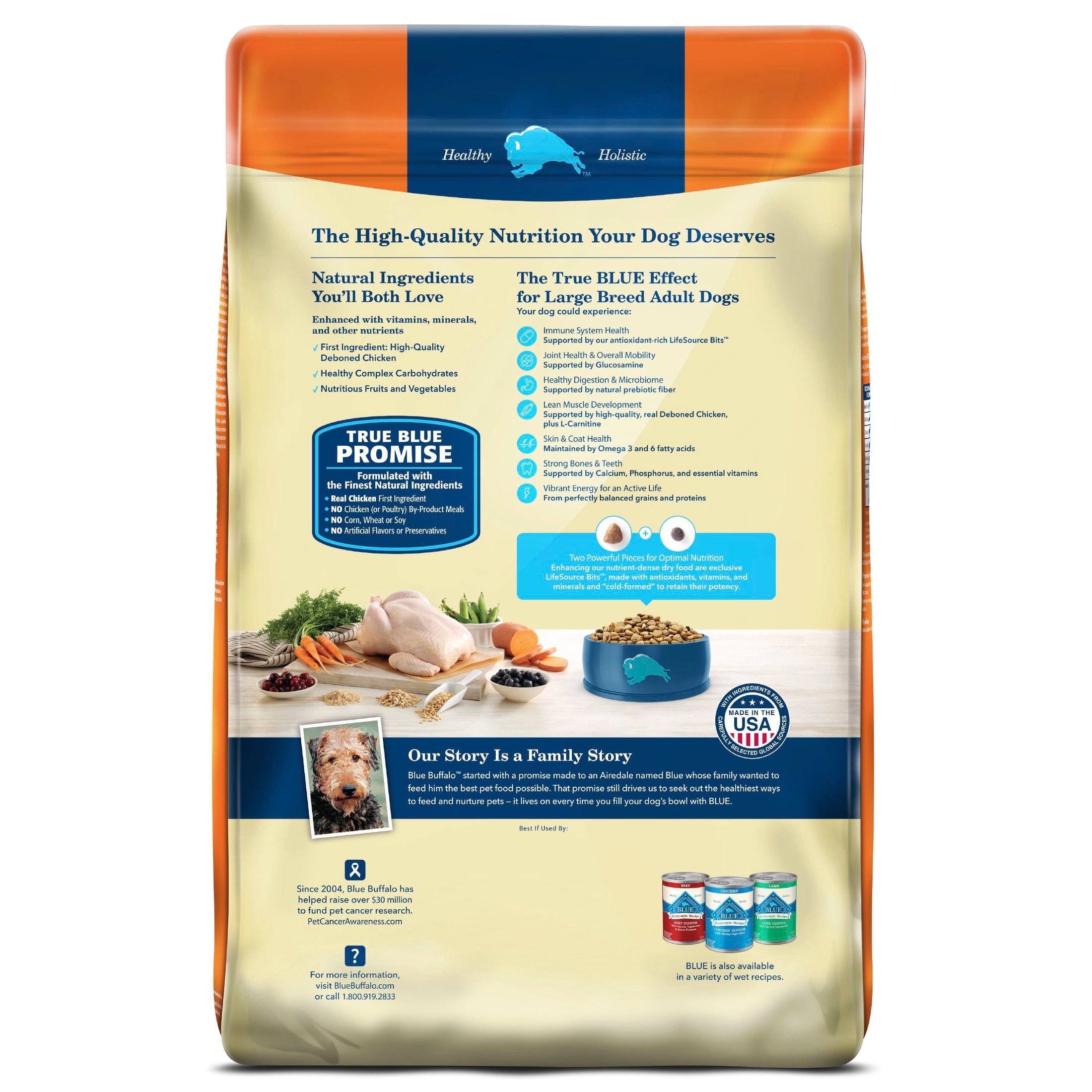 Blue Buffalo Life Protection Formula Large Breed Dry Dog Food, Chicken & Rice, 15lb Bag