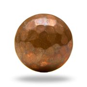 Set of Six Beaten Copper Knobs