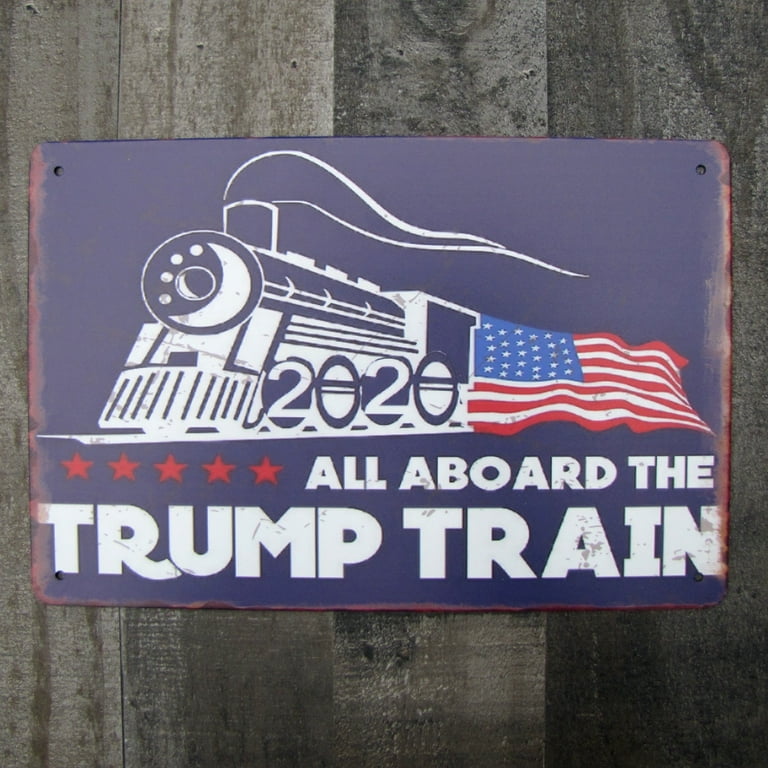 Metal Donald Trump Train 2020 Sign American Flag MAGA Bar Pub Garage Wall Decor Metal Donald Trump Train 2020 Sign American Flag MAGA Bar Pub Garage Wall Decor