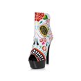 thumbnail image 2 of Ellie Shoes E-609-Amiens 6 Peep Toe Bootie White / 10, 2 of 2