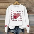 thumbnail image 2 of VISALY Pullover Crewneck Sweatshirt Graphic Sweatshirts Oversized Hoodies Striped Plus Size Sweatshirts Long Sleeve Sweaters Pullover Printed Sweaters Trendy Tunic Sweater Basic Sweatshirts White Xxl, 2 of 4