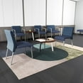 thumbnail image 5 of Waterfall Reception Waiting Armless Guest Chair / Silver Steel / Black, 5 of 5