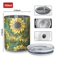 thumbnail image 4 of 12oz Coffee Tumblers Blue Sunflower Vine Leaf Pattern Stainless Steel Vacuum Insulated Travel Tumbler Coffee Cups Mug with Lid and Straw with Cleaning Brush for Cold & Hot Drinks, 4 of 5