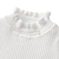 thumbnail image 4 of High Collar Long Sleeve Sweater Solid Color Knitted Kids Girls Jumper Christmas Base Shirt, 4 of 8