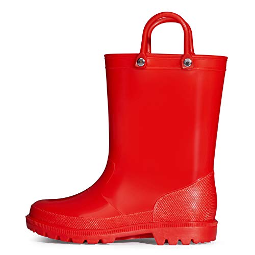 Toddler Rain Boots Environmental Material Boots with Memory Foam Insole and Easy-on Handles K KomForme Kids Rain Boots