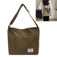 thumbnail image 4 of Yucurem Women Corduroy Shoulder Bag Casual Retro Tote Handbag Shopping Hobo Bag(green) Fashion shoulder bag (Green), 4 of 10
