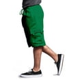 thumbnail image 2 of G-Style USA Men's Solid Fleece Cargo Shorts DFP1 - KELLY GREEN - 5X-Large, 2 of 5