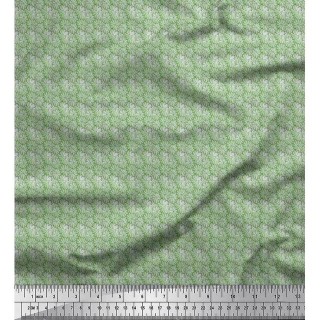 Soimoi Toile de Popeline de Coton Tissu Imprimé Floral Artistique 1 Yard 42 Inch Wide