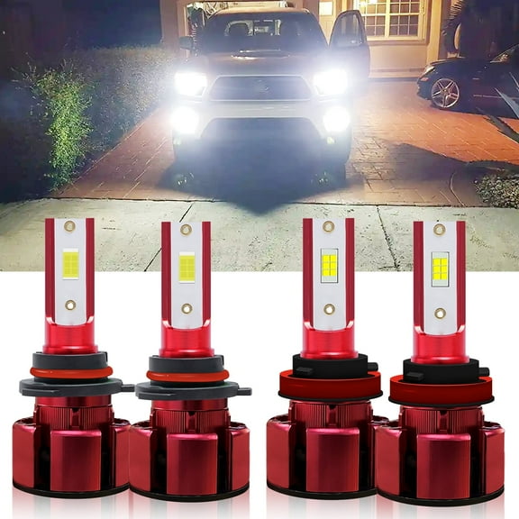 H11 9005 LED Headlight Bulbs for 2006-2020 Toyota 4Runner Low Beam/High Beam Lights