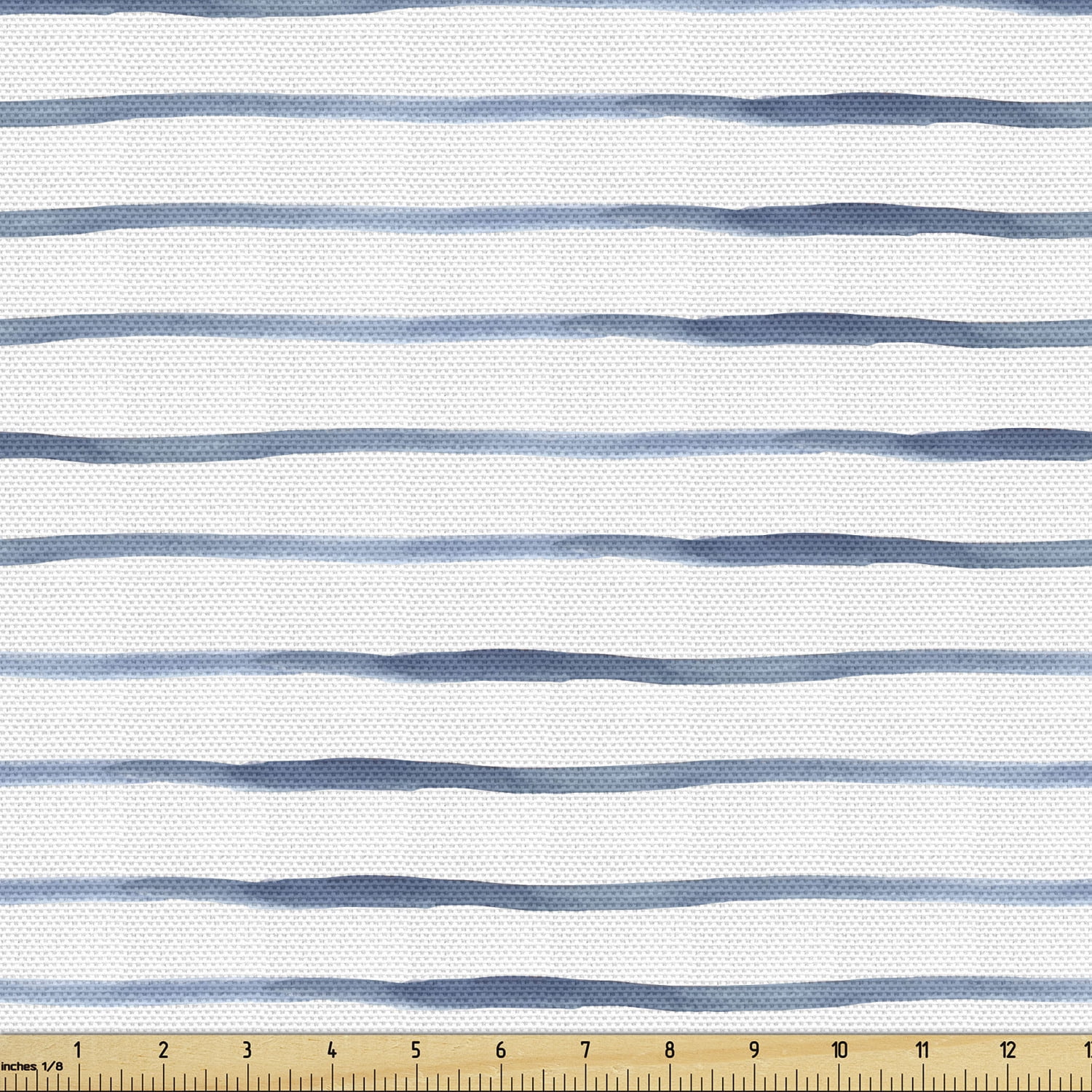 Harbour Stripe Fabric by the Yard, Abstract Brushstroke Nautical Ocean