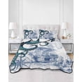 thumbnail image 2 of Quilt King Size Bedding Set, Nautical Blue Octopus Reversible Summer Quilt 3 Pieces, Coastal Ocean Summer Boat Lightweight Bedspreads Coverlets with 2 Pillow Shams for All Seasons, 2 of 5