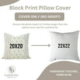 thumbnail image 6 of Fabdivine “Happy Bloom” Cushion Cover – Pink & Peach Floral Block Print in Viscose Linen, Indian Handmade Pillow for Farmhouse Style, 6 of 6