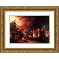 thumbnail image 1 of John Trumbull 24x17 Gold Ornate Framed and Double Matted Museum Art Print Titled - The Sortie Made by the Garrison of Gilbraltar (1788), 1 of 4