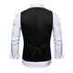 thumbnail image 3 of pstuiky Camisetas sin mangas, Blusa sin mangas con cuello en V, botones y pajarita con bolsillos estampados a la moda para hombre Tops elegantes para mujer s, 3 of 3