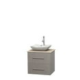 thumbnail image 5 of Wyndham Collection Centra 24 inch Single Bathroom Vanity in Gray Oak, Ivory Marble Countertop, Avalon Ivory Marble Sink, and No Mirror, 5 of 7