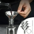 thumbnail image 4 of JoyMoreHome 3 Pcs Stainless Steel Kitchen Funnel Food Safe funnels Perfect for Storing Liquids and Small Kitchen Spices or Powders Plus it Comes with a Handy Cleaning Brush, 4 of 8
