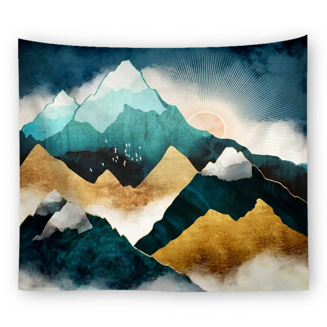 Tapestry Mountain Wall de fibra de microtela de 150 x 150 cm