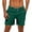 Green, variant on Men's Linen Casual Classic Short Elastic Waist Summer Beach Lightweight Board Slim-Fit with Pockets