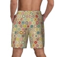 thumbnail image 4 of Fotbe Retro Geometry Men’s Swim Trunks Quick Dry Swim Shorts Board Shorts with Mesh Lining-Large, 4 of 9
