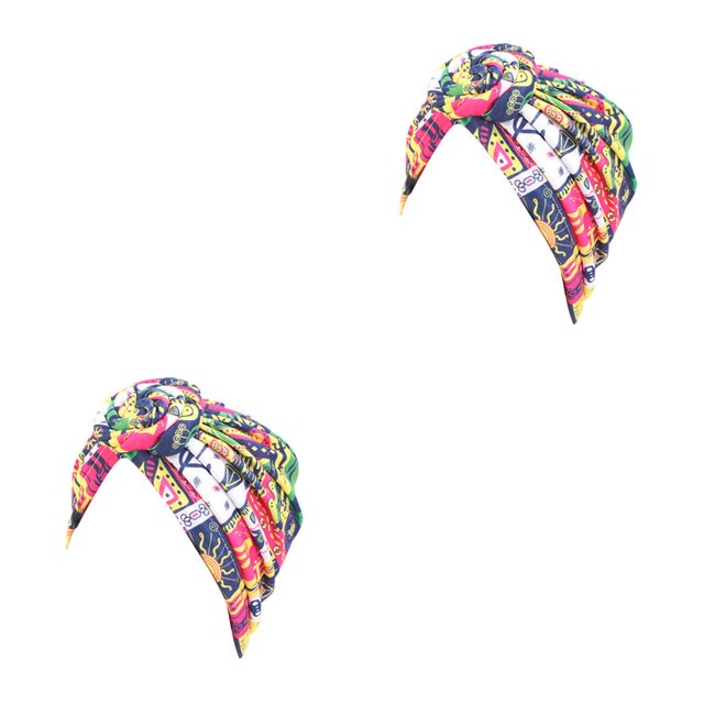 Guardurnaity Estilos bohemios Envolturas para la cabeza para mujeres Gorros de punto en forma de V Gorro plisado Skullcap Sombreros de moda Swirl Type7 NO7