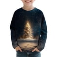thumbnail image 2 of ITSAME Kids Christmas Long Sleeve Tops, Casual Fashion Funny Xmas Graphic Crew Neck Boys Girls Pullover Shirt Multicolor 7T, 2 of 7