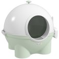 thumbnail image 1 of CoSoTower Enclosed Cat Litter Box, Large Kitty Litter Box with Lid, Scoop, Leaking Sand Pedal, Top Handle, Light Green, 1 of 7