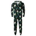 thumbnail image 4 of SUXIAN Matching Family Christmas Pajamas Fashion Daddy Sleepwear Big Headed Deer Print Plaid Long Sleeve Jumpsuit Soft Holiday Romper Cotton Pajamas, 4 of 7