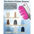 thumbnail image 3 of ELORTI Handheld Fabric Steamer for Clothes, Fast 10s Heat-Up, Powerful Steam for Wrinkles, Portable Travel Garment Steamer, 3 of 9